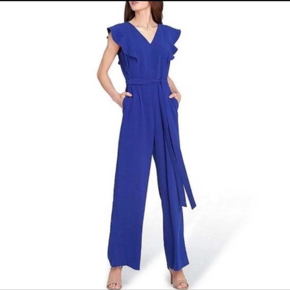 Stylish Tahari Colbalt Blue Jumpsuit.
